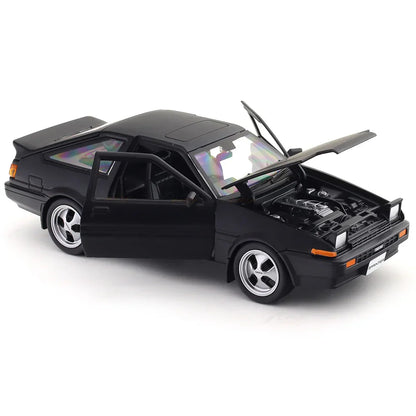 Maisto 1:24 Toyota Sprinter Trueno AE86 Matte Black | Licensed Diecast Scale Model Car Collectible