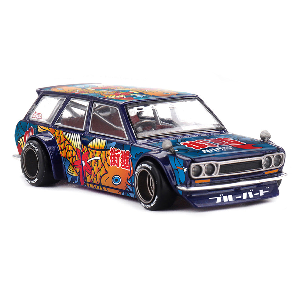 Kaido House x MINI GT 1:64 Datsun Kaido 510 Wagon Koi Wagon V1 Die-Cast Model Car