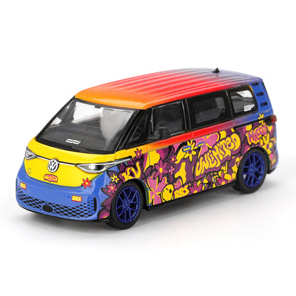 MINI GT 1:64 (Blister Pack) Volkswagen ID. Buzz KW/BBS Unscripted Custom Livery Die-Cast Model Van #1159