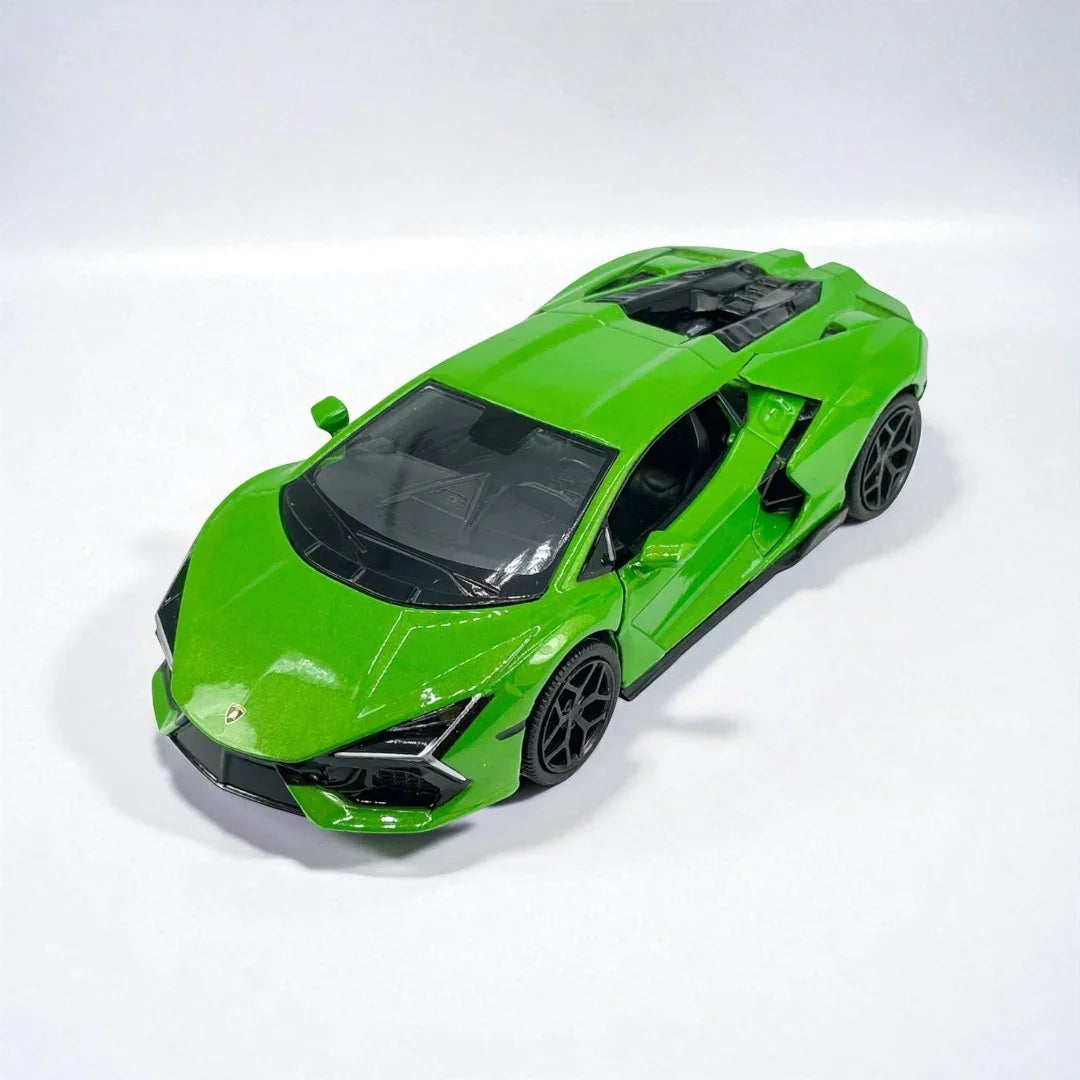 RMZ Hobby 1:32 Lamborghini Revuelto Die-Cast Model Car – Green with Openable Doors, Light & Sound (664970) - Jaiman Toys