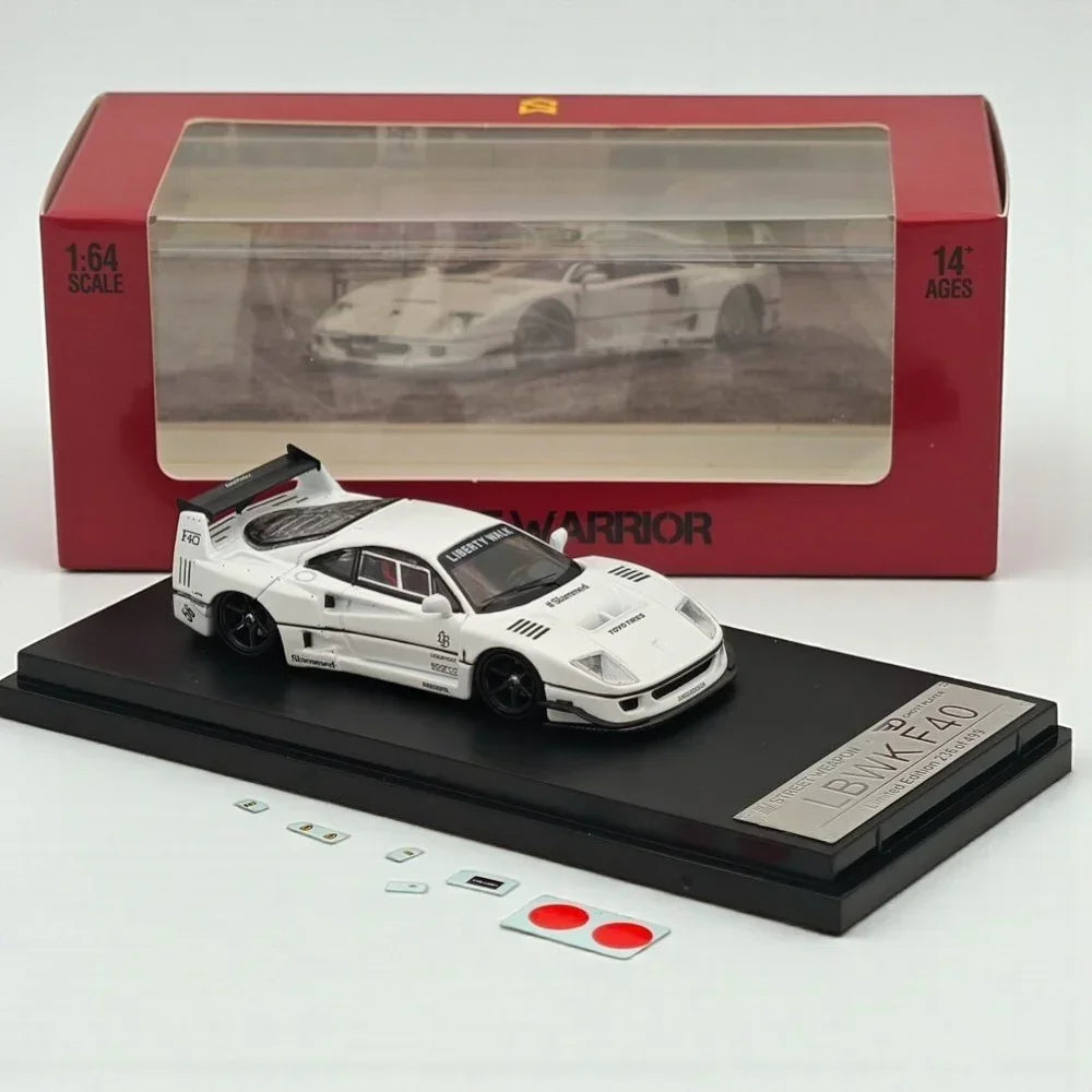 Street Warrior 1:64 Scale Ferrari F40 LBWK Diecast Car Model-White