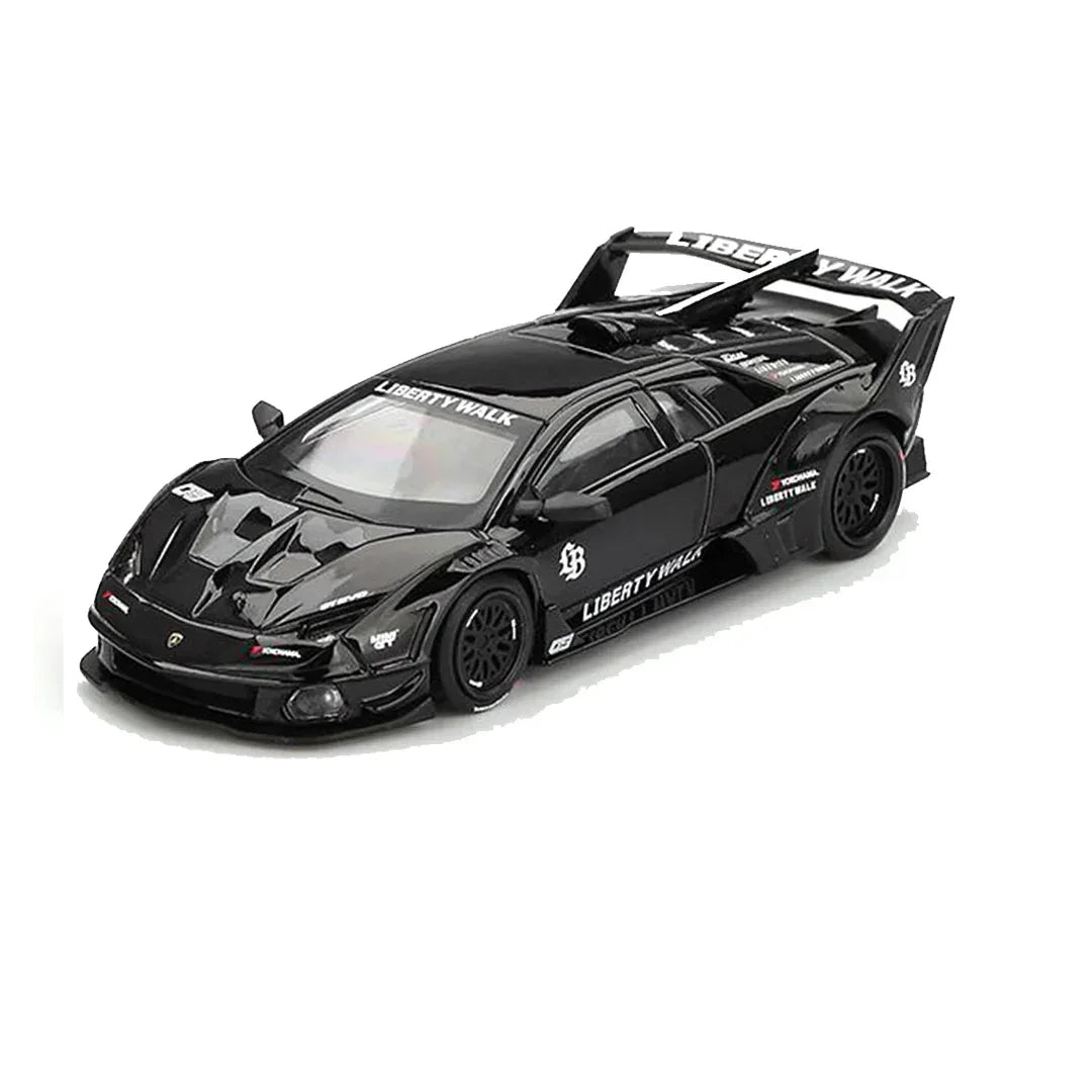 Mini GT 1:64 Lamborghini Murcielago GT Evo Black + Toyota Supra A80 Top Secret GT-300 Purple RHD – Set of 2 Diecast Cars