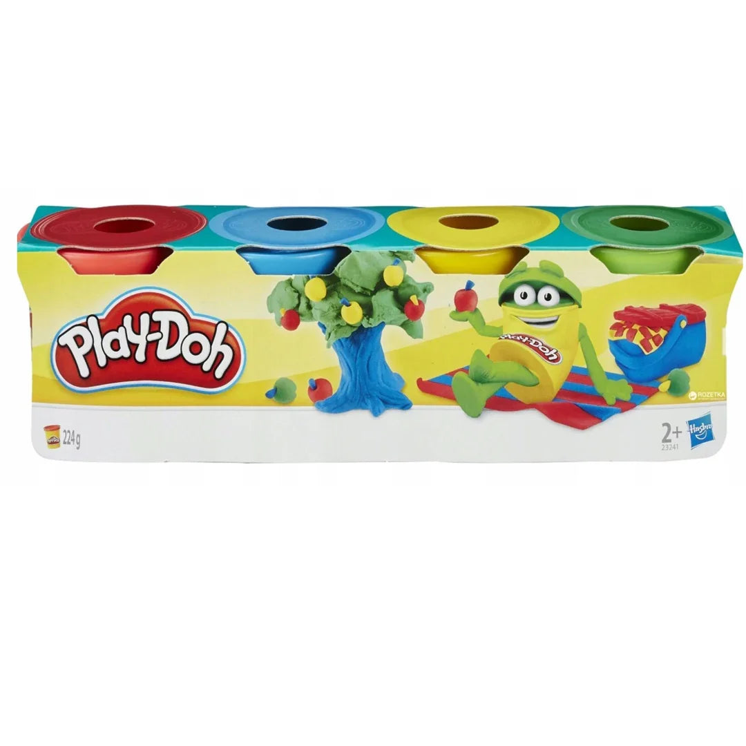 Play-Doh 4-Pack of 2-Ounce Cans – Classic Colors (Blue, Red, Green, Yellow), Non-Toxic Modeling Compound for Kids 2+ - Jaiman Toys
