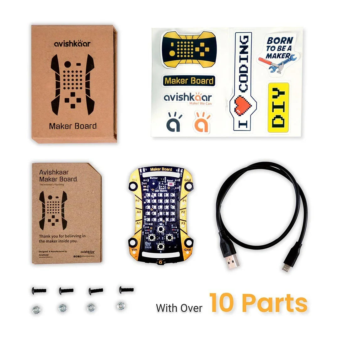 Avishkaar Maker Board | DIY STEM Electronics & Coding Kit for Ages 10+