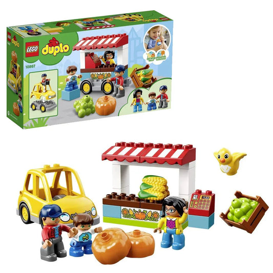 LEGO 10867 Duplo Town Farmers Market (26 Pcs) – Educational Building Blocks Set for Kids 2–5 Years, Multicolor
