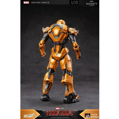 ZD Toys Marvel Iron Man 3 Mark XXXVI (Peacemaker) Action Figure – 7 Inch Collectible | Highly Articulated Die-Cast Look Figure