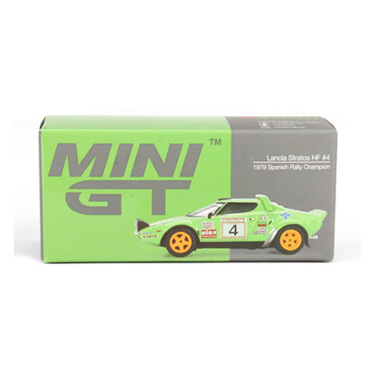 Mini GT 1:64 Lancia Stratos HF #4 1979 Spanish Rally Champion LHD Die-Cast Scale Model Car