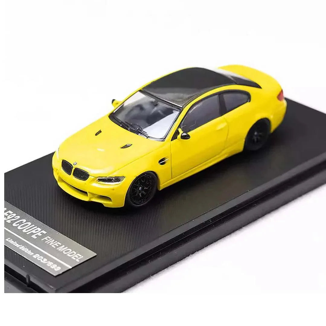 Fine Model 1:64 BMW M3 Coupe E92 – Yellow – Die-Cast Car Model Toy Collectible - Jaiman Toys