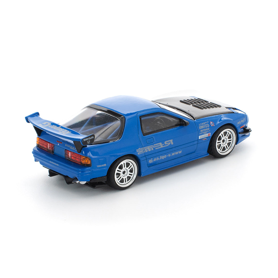 Para64 Poprace 1:64 Mazda RX-7 FC3S RE-Amemiya Blue | JDM Diecast Model Car