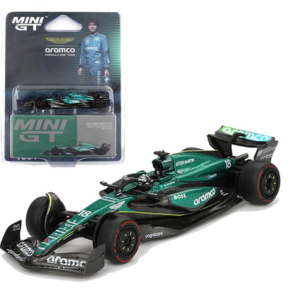 Mini GT 1:64 Aston Martin AMR24 #18 Lance Stroll F1 2024 + Mazda AZ-1 Liberty Walk LB40 Diecast Combo