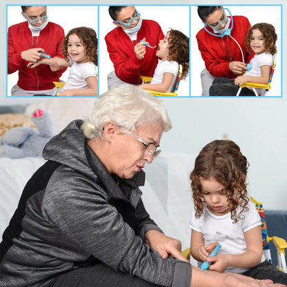 Doctor Play Set Trolley for Kids (29 Pieces) | Medical Kit with Tools & Wheels