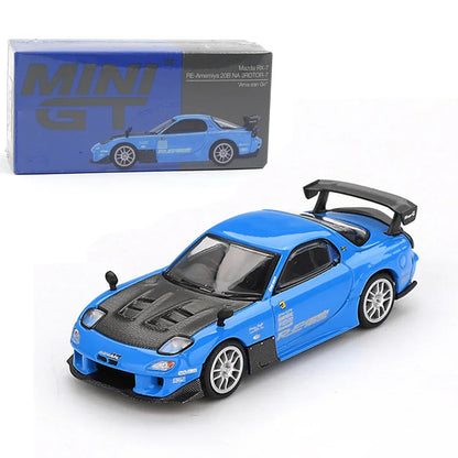 Minigt 1:64 Set Porsche 911 (992) GT3 RS Weissach Package Guards Red +Ford Puma Rally1 #13 M-Sport Ford WRT 2024 Rally Monte Carlo+Mazda RX-7 Re-Amemiya 20B NA 3-Rotor – 7 Ama-San + GoAbarth 595 LB-WORKS × Abas Works Fighters Diecast Scale Model Car