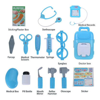 Doctor Play Set Trolley for Kids (29 Pieces) | Medical Kit with Tools & Wheels