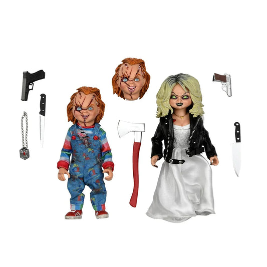 NECA Bride of Chucky Tiffany & Chucky 8-Inch Clothed Action Figure 2-Pack - Jaiman Toys