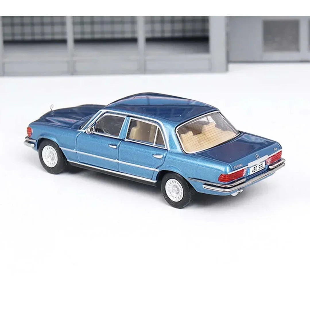 Maxwell 1:64 Gen.5 Mercedes Benz S-Class 450SEL W116 Model Diecast Alloy Car - Blue - Jaiman Toys