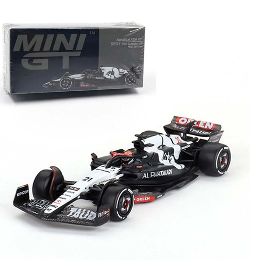 Mini GT 1/64 AlphaTauri AT04 #21 Yuki Tsunoda – 2023 F1, 2023 Australian GP Diecast Model Car (MGT00727-L) - Jaiman Toys