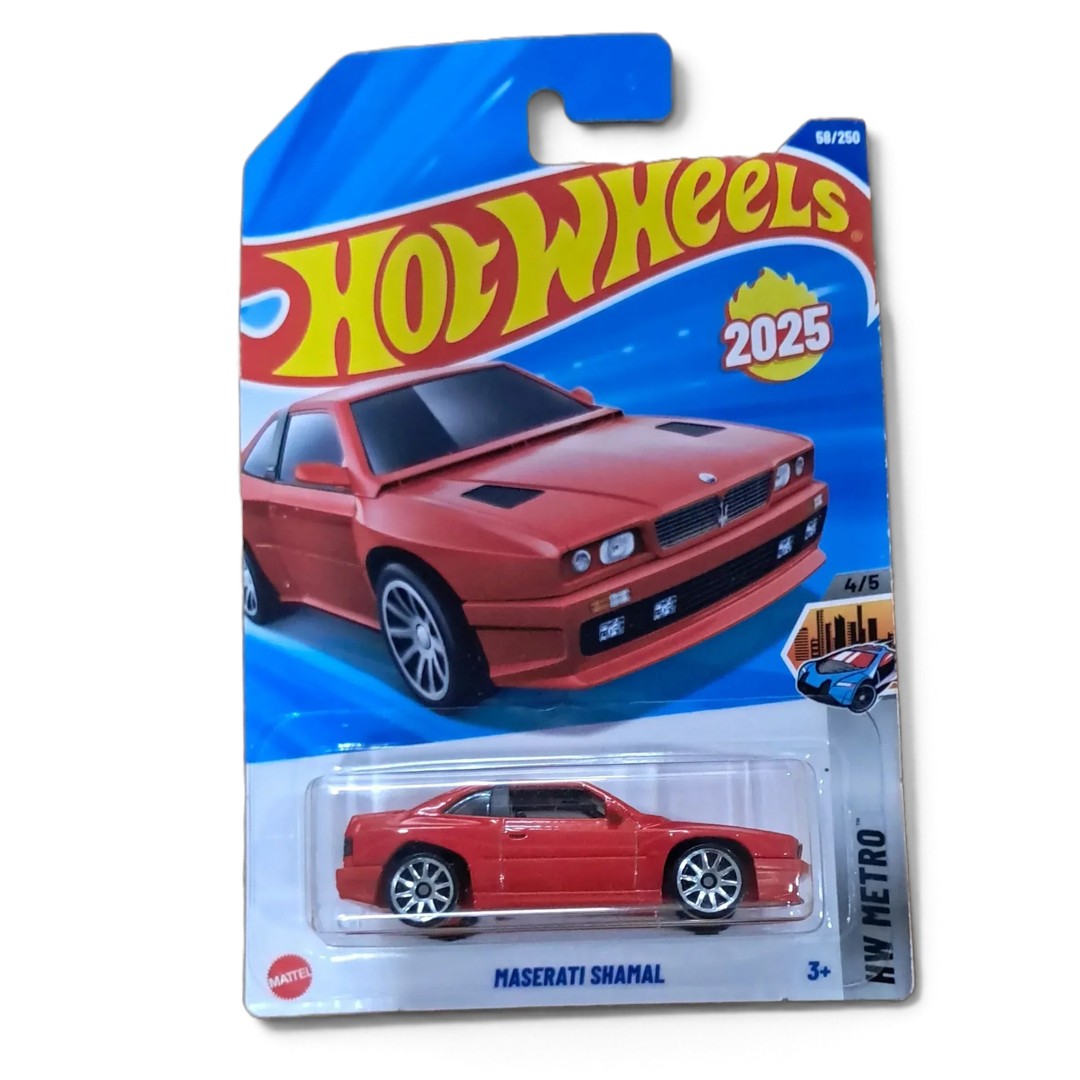 Hot Wheels 1:64 Scale 5-Car Set – Maserati Shamal HW Metro, Deora II, Nissan Skyline GT-R BNR32, Monteracer HYX86 & Total Disposal