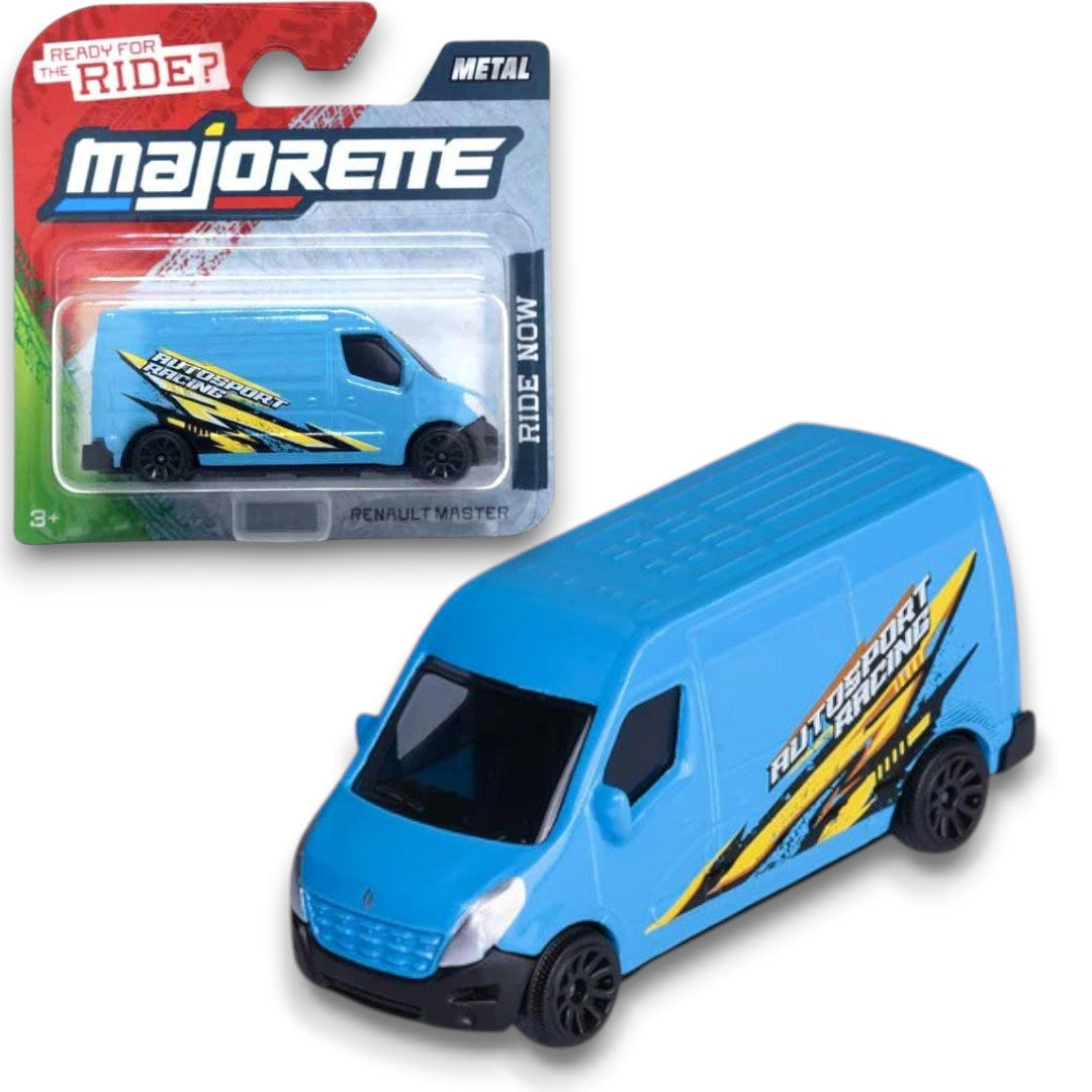 Majorette 1:64 Renault Master Motorsport Racing Van – Die-Cast Metal Collector Edition