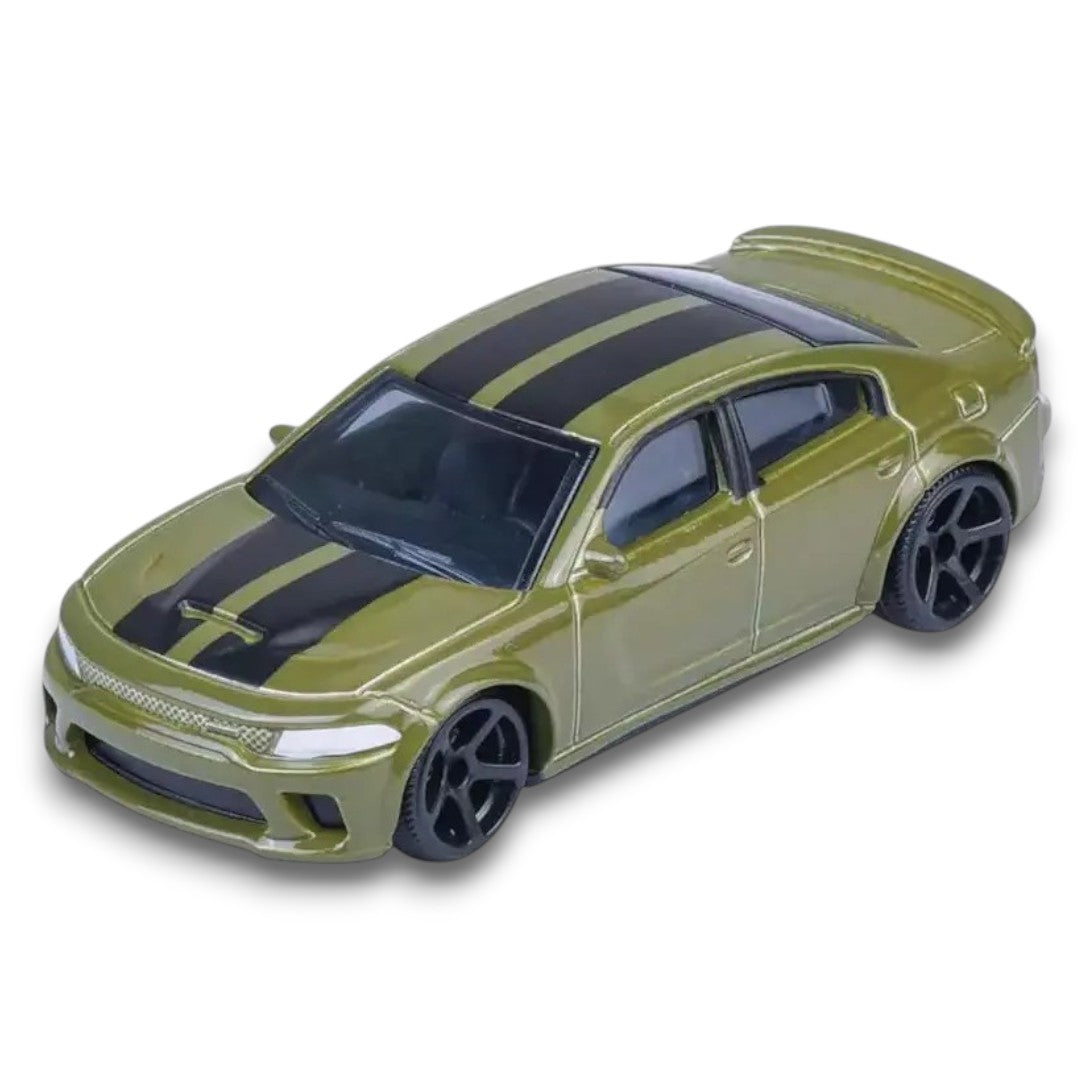 Majorette 1:64 Dodge Charger – Die-Cast Metal Collector Edition Muscle Car (Olive Green)