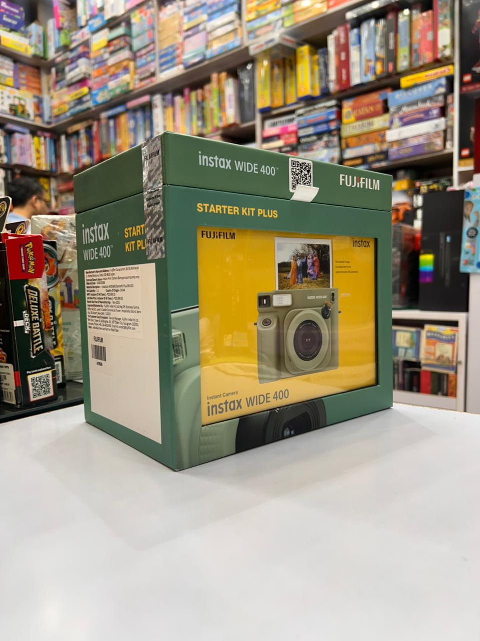 Fujifilm Instax Wide 400 Instant Camera Starter Kit Plus Green | Includes 20 Shots Film & Photo Album | Wide Format Instant Camera