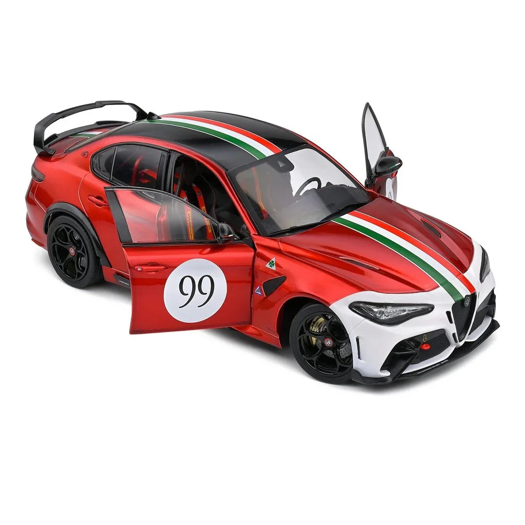 Solido 1:18 scale Alfa Romeo Giulia GTA-M Tricolore Mugello 1969 Livery Red 2022 - Jaiman Toys