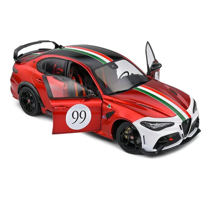 Solido 1:18 scale Alfa Romeo Giulia GTA-M Tricolore Mugello 1969 Livery Red 2022 - Jaiman Toys