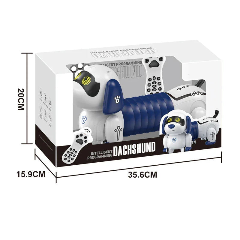 Elegant RC Intelligent Dachshund Robot Dog – Programmable, Touch-Activated with Music - Jaiman Toys