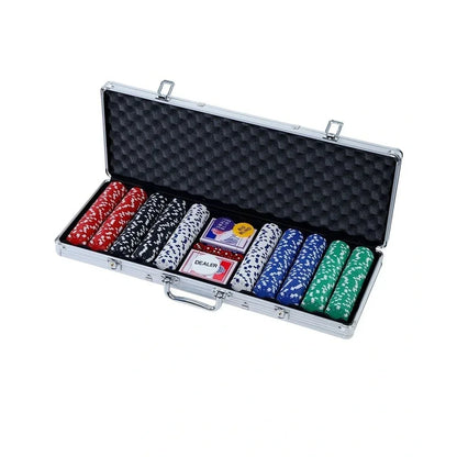 Poker Complete Game Set – Casino Style 500 Chips, Multiplayer