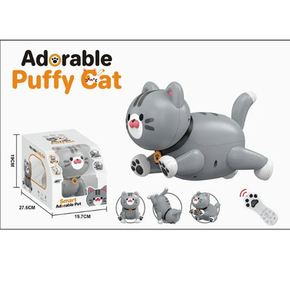 Early Education RC Puffy Cat Toy – Interactive Electric Dudu Cat for Kids - Jaiman Toys