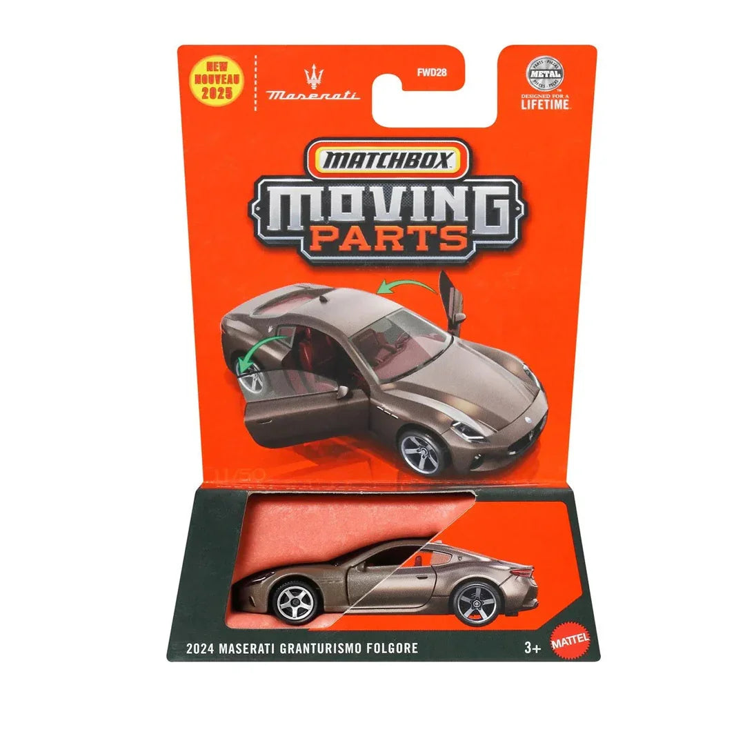 Matchbox 1/64 Scale 2024 Maserati Granturismo Folgore – Metallic Brown Diecast Car with Moving Parts | 11/50 Collector’s Edition - Jaiman Toys