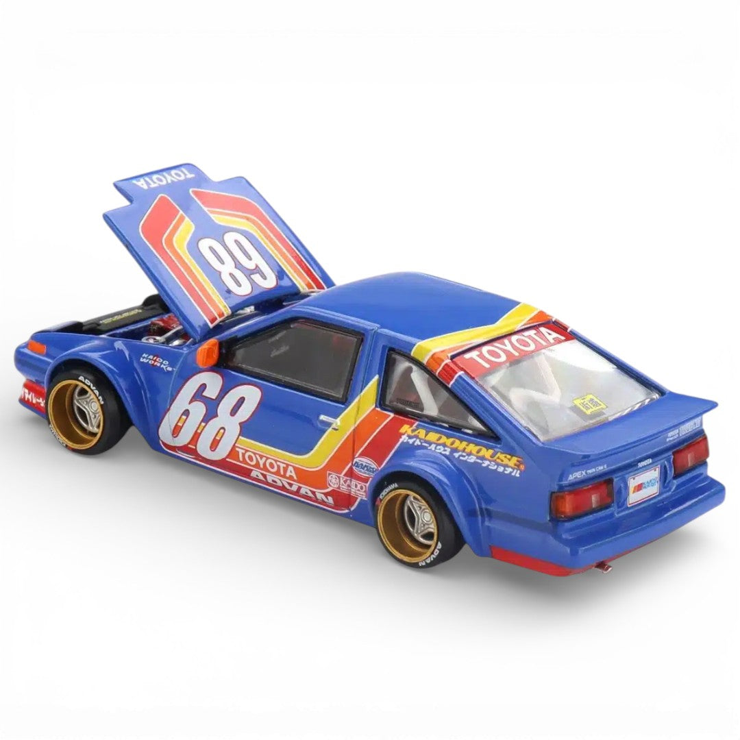 Kaido House x Mini GT 1:64 Toyota AE86 Sprinter Trueno Kaido Racing V1 Diecast Model Car (KHMG196)