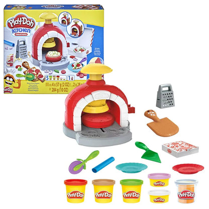Play-Doh Kitchen Creations Pizza Oven Playset – 5 Colors & Fun Pizza-Making Accessories - Jaiman Toys