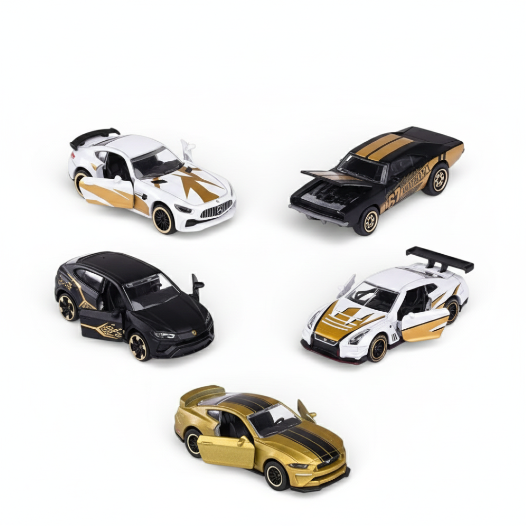 Majorette Limited Edition Diecast Car Gift Pack – Set of 5 Camouflage Design Metal Model Vehicles | Collectible Cars with Opening Parts