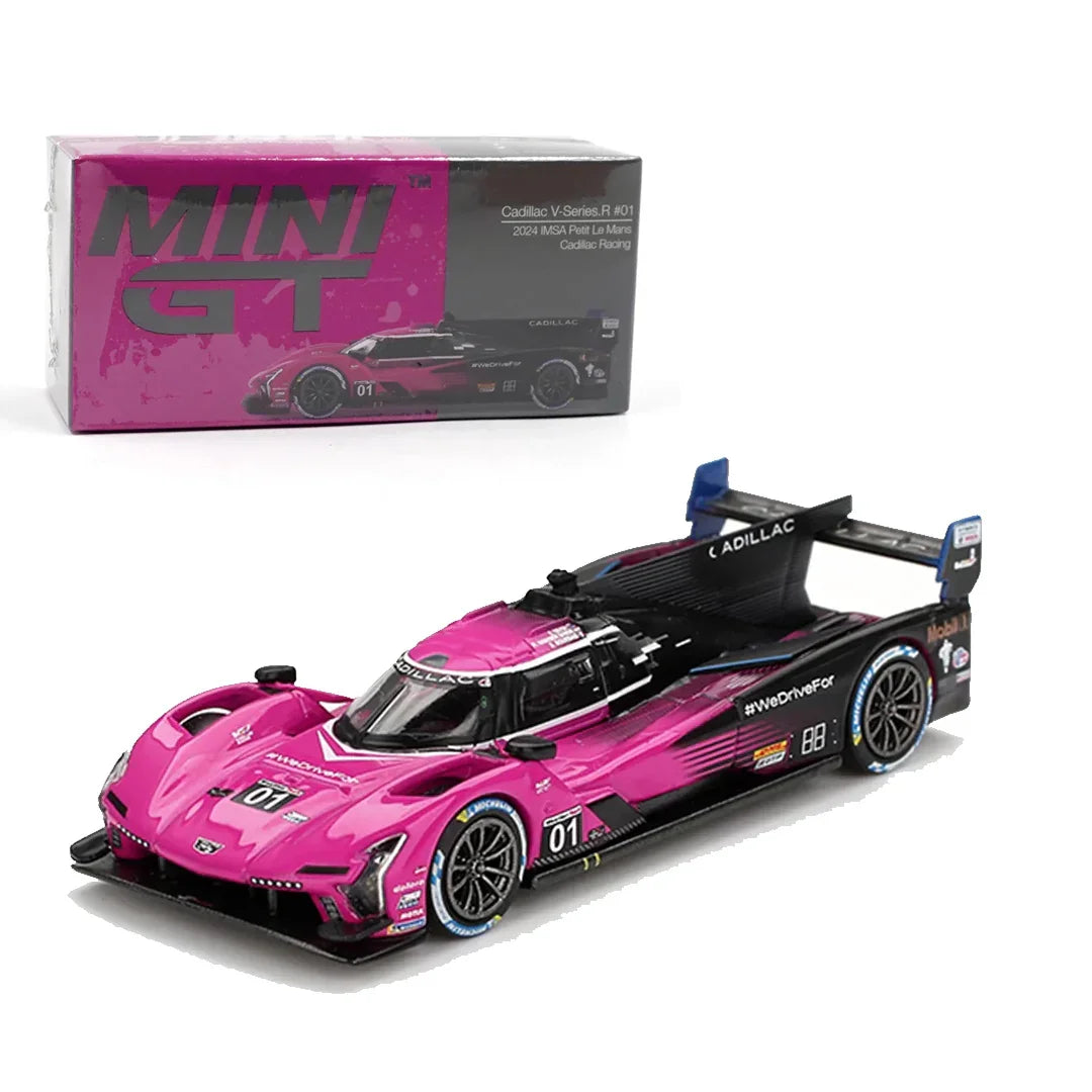 Mini GT 1:64 Cadillac V-Series.R #01 Cadillac Racing 2024 IMSA Petit Le Mans – Diecast Scale Model Car Collectible