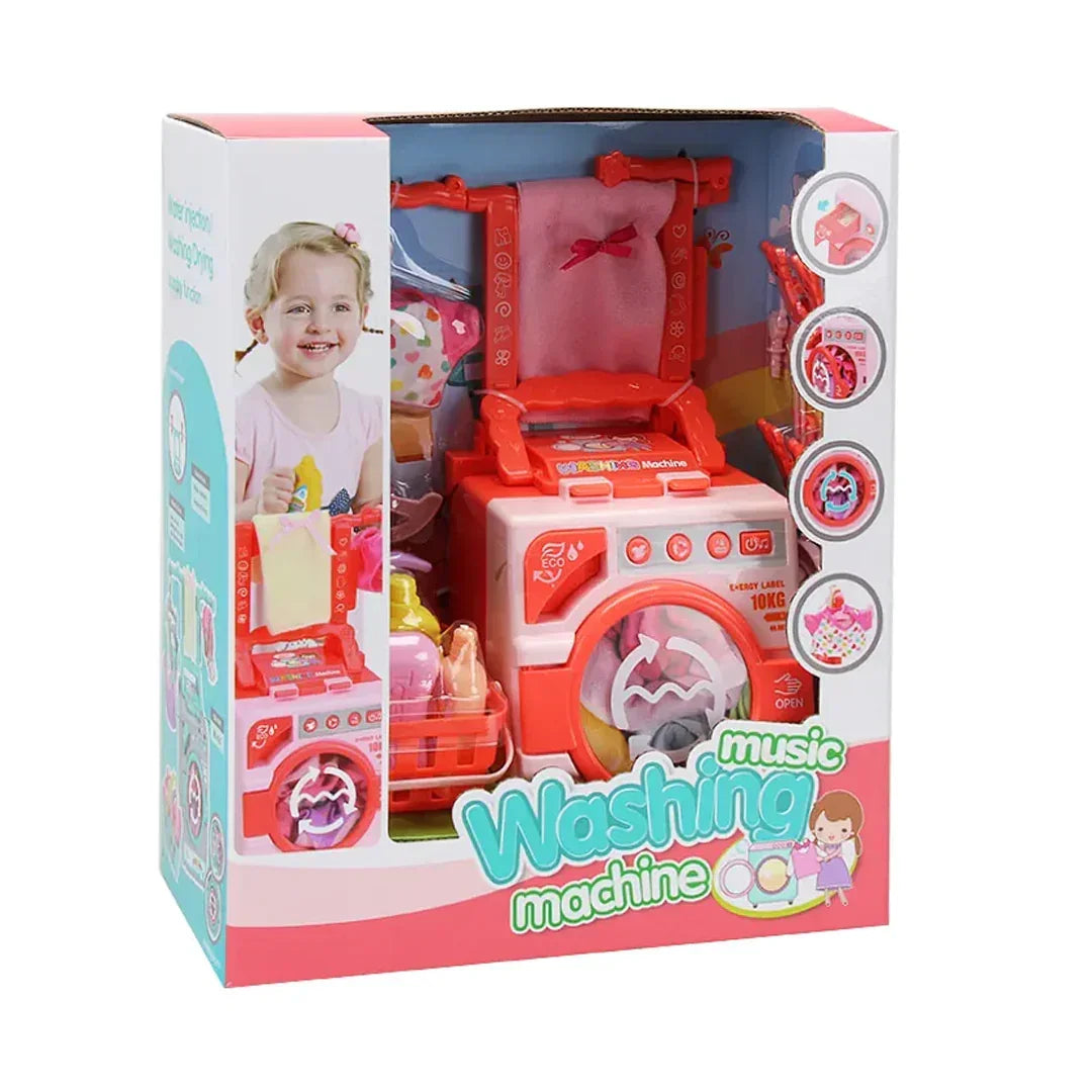 Children's Washing Machine Toy Simulation Dress up Mini Washing Machine Toy With Music - Jaiman Toys