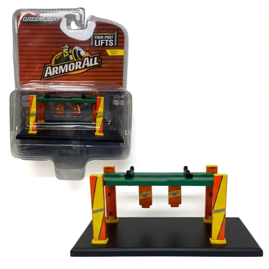 Greenlight Collectibles Armor All Four-Post Lift – Series 4 | 1:64 Scale Die-Cast Accessory