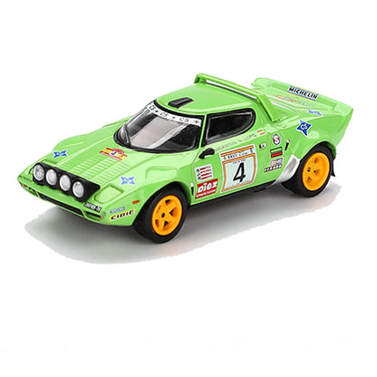 Mini GT 1:64 Lancia Stratos HF #4 1979 Spanish Rally Champion LHD Die-Cast Scale Model Car