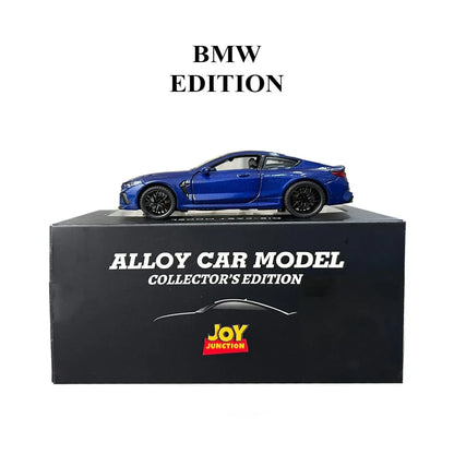 JOY JUNCTION BMW 1:32 Scale Alloy Metal Pullback Die-Cast Car – Blue Model with Lights, Music & Openable Doors - Jaiman Toys
