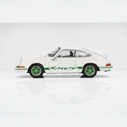 MINI GT 1:64 PORSCHE 911 CARRERA RS 2.7 GRAND PRIX WHITE/GREEN (MGT00801-R) - Jaiman Toys