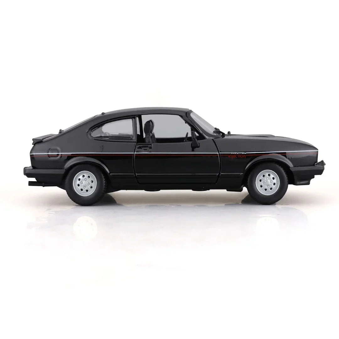 Bburago 1:24 Scale 1982 Ford Capri GT Diecast Model – Black Collectible Car