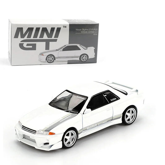 Mini GT 1:64 Nissan Skyline GT-R R32 VeilSide Combat C-I White RHD – Diecast Model Car