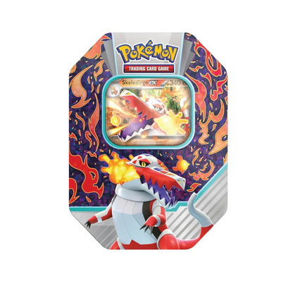 Original Pokémon TCG Paldea Partners Tin – Skeledirge EX | Premium Pokémon Card Collectible Tin for Kids & Fans