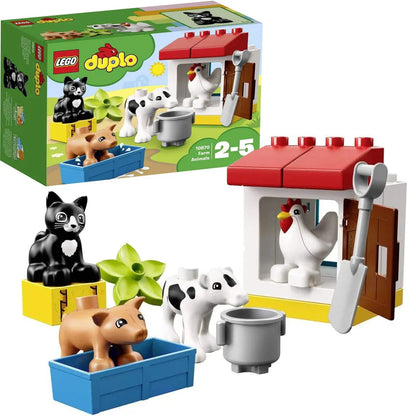 LEGO 10870 Duplo Farm Animals  – Educational Building Blocks Set for Toddlers, Multicolor