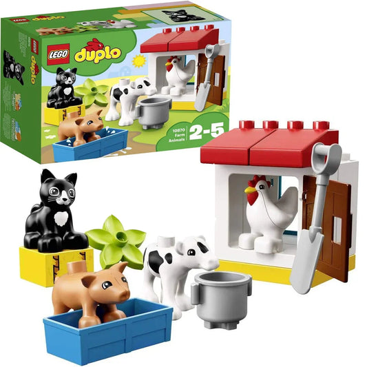 LEGO 10870 Duplo Farm Animals  – Educational Building Blocks Set for Toddlers, Multicolor