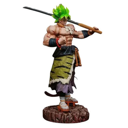 Dragon Ball Z Super Saiyan Broly Anime Ultimate Action Figure Statue 36cm – Green Hair Battle Edition Statue with Sword & Base – Collectible Action Model Toy HW - Jaiman Toys