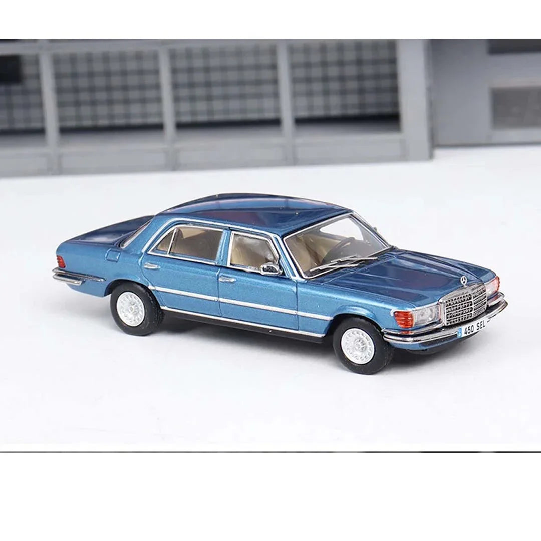 Maxwell 1:64 Gen.5 Mercedes Benz S-Class 450SEL W116 Model Diecast Alloy Car - Blue - Jaiman Toys