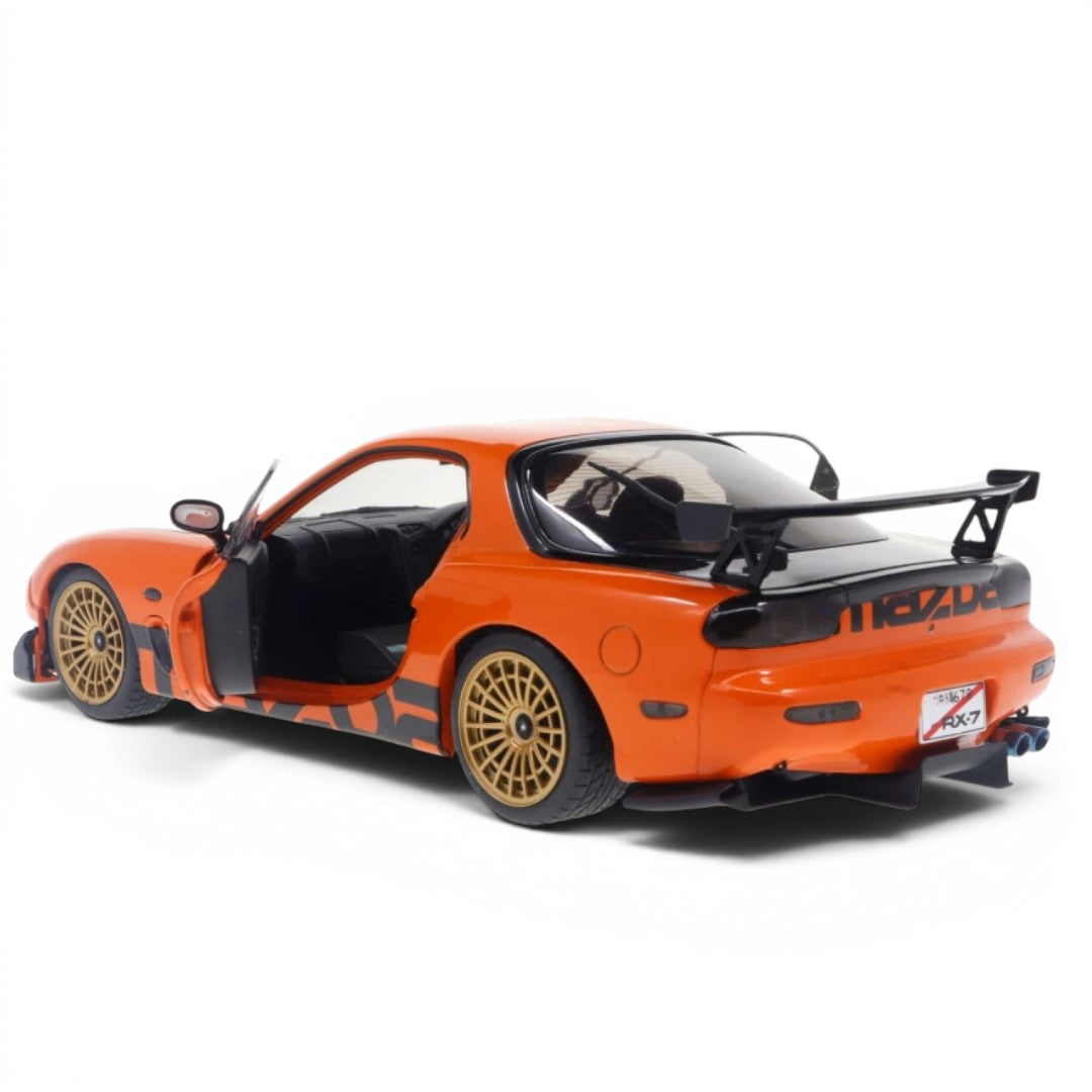 Solido 1:18 Mazda RX-7 FD RS 1994 Orange Diecast Model Car | Detailed Collectible Sports Car