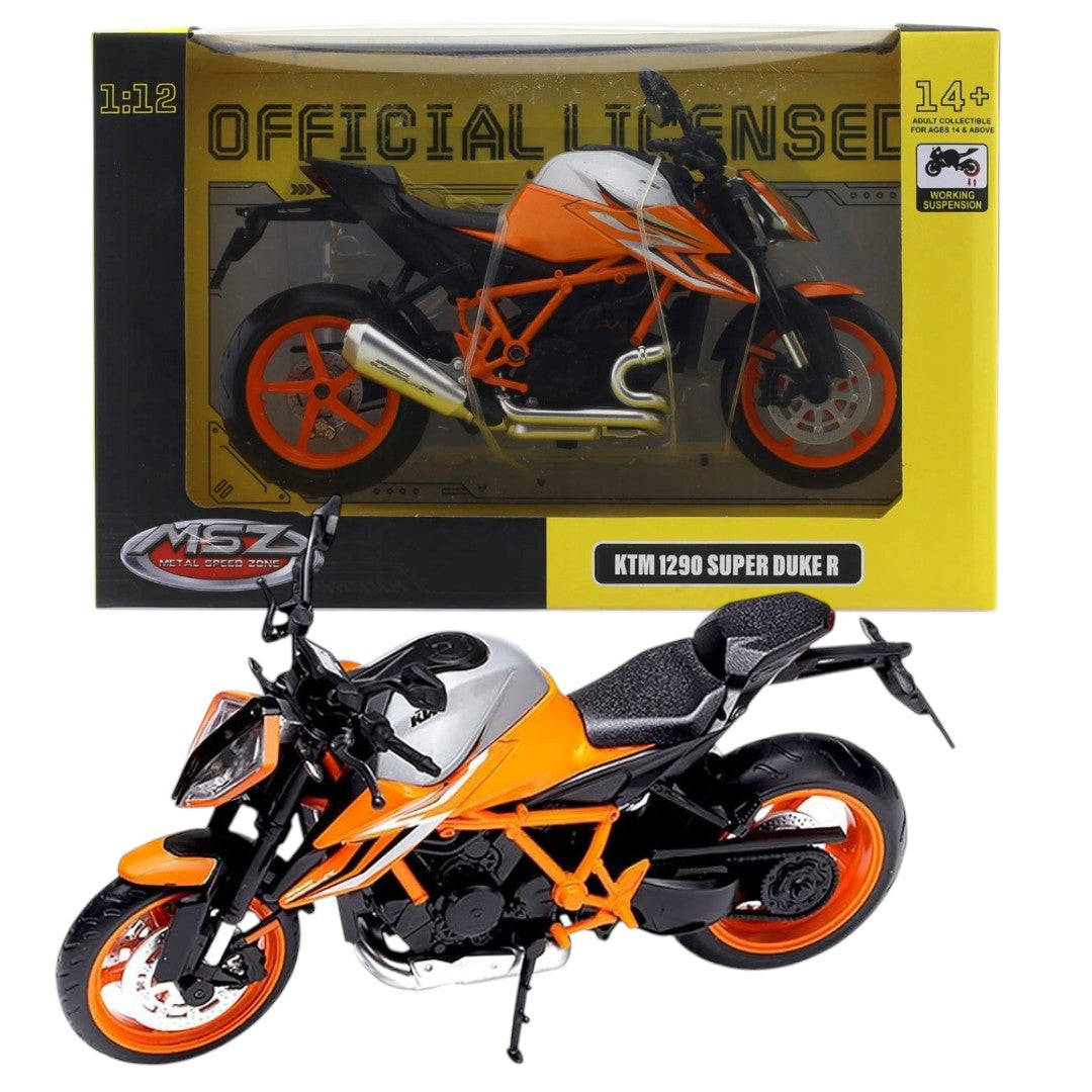 MSZ 1:12 KTM 1290 Super Duke R Orange Licensed Diecast Model Motorcycle
