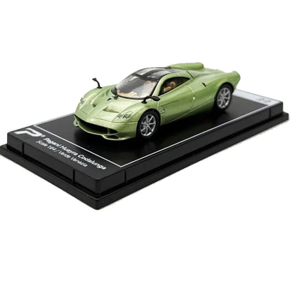 PosterCars 1:64 Pagani Huayra Codalunga – Green – Acrylic Box | Hypercar League Collection #22 - Jaiman Toys