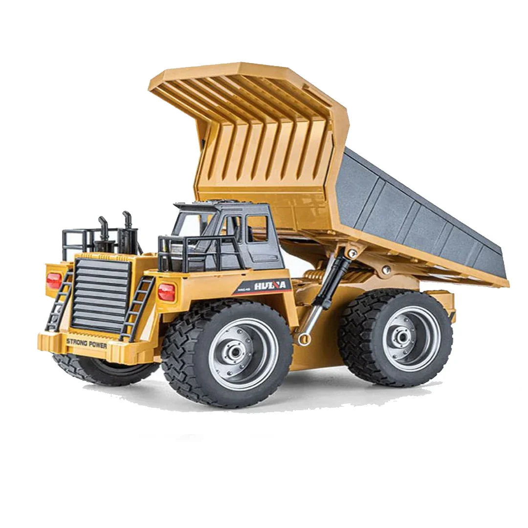 Huina 1:18 RC Dump Truck | Heavy-Duty Remote Control Construction Tipper Lorry Toy